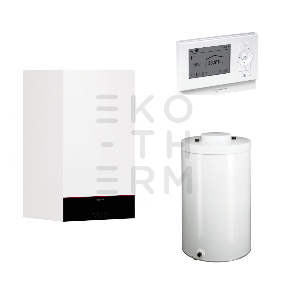 Viessmann Vitodens 100 W 25kW Vitocell 100 W 100l Vitotrol 200 E